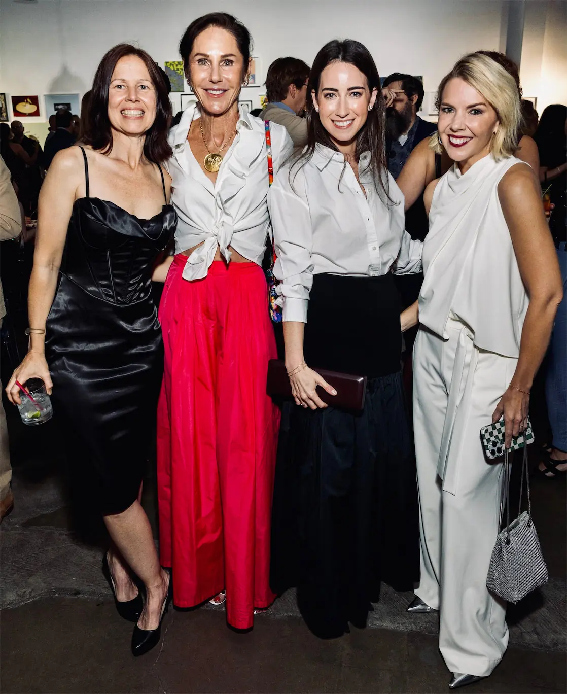 Tara Conley, Heidi Gerger, Tracy Leiman, Piper Faust at Glasstire 25th Anniversary Party & Auction (Photo by Jenny Antill Clifton)