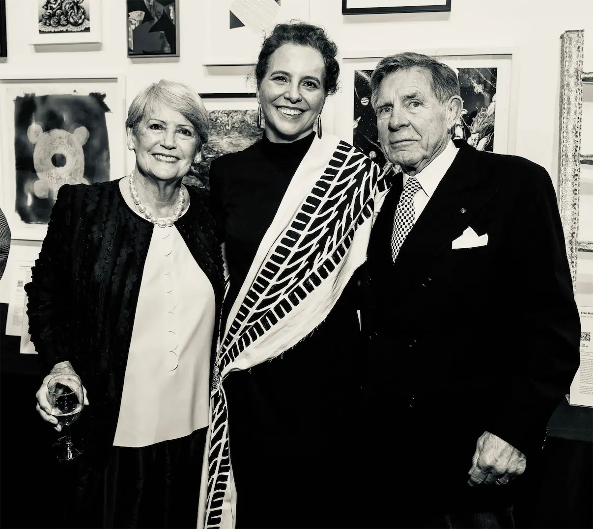Cece Fowler, honoree Rainey Knudson, Mack Fowler at Glasstire 25th Anniversary Party & Auction (Photo by Jenny Antill Clifton)