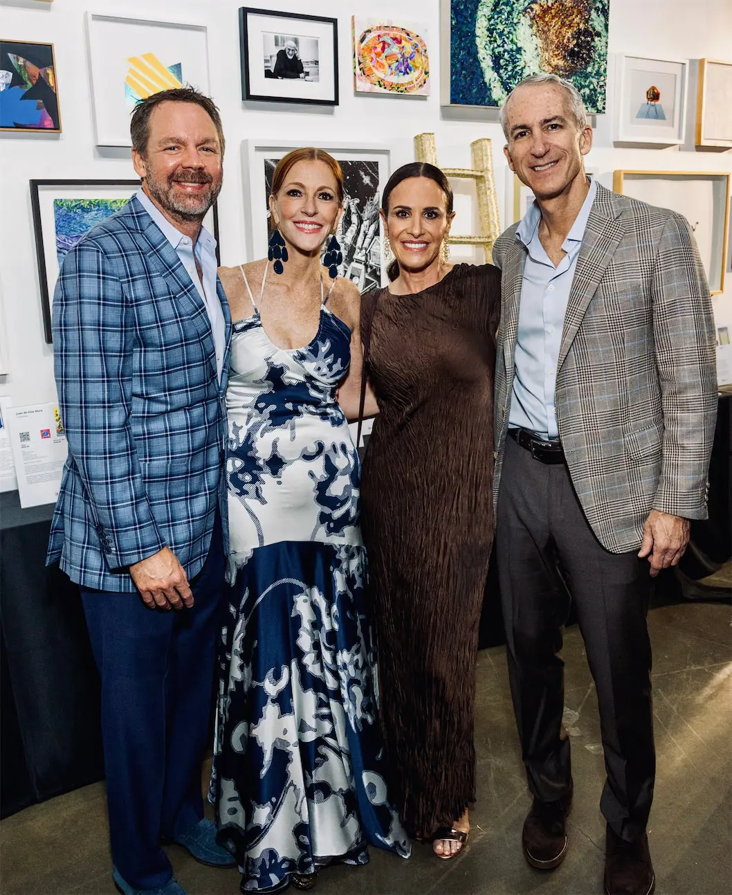 Ty & Christine Hoffer, Karen & Harry Susman at Glasstire 25th Anniversary Party & Auction (Photo by Jenny Antill Clifton)