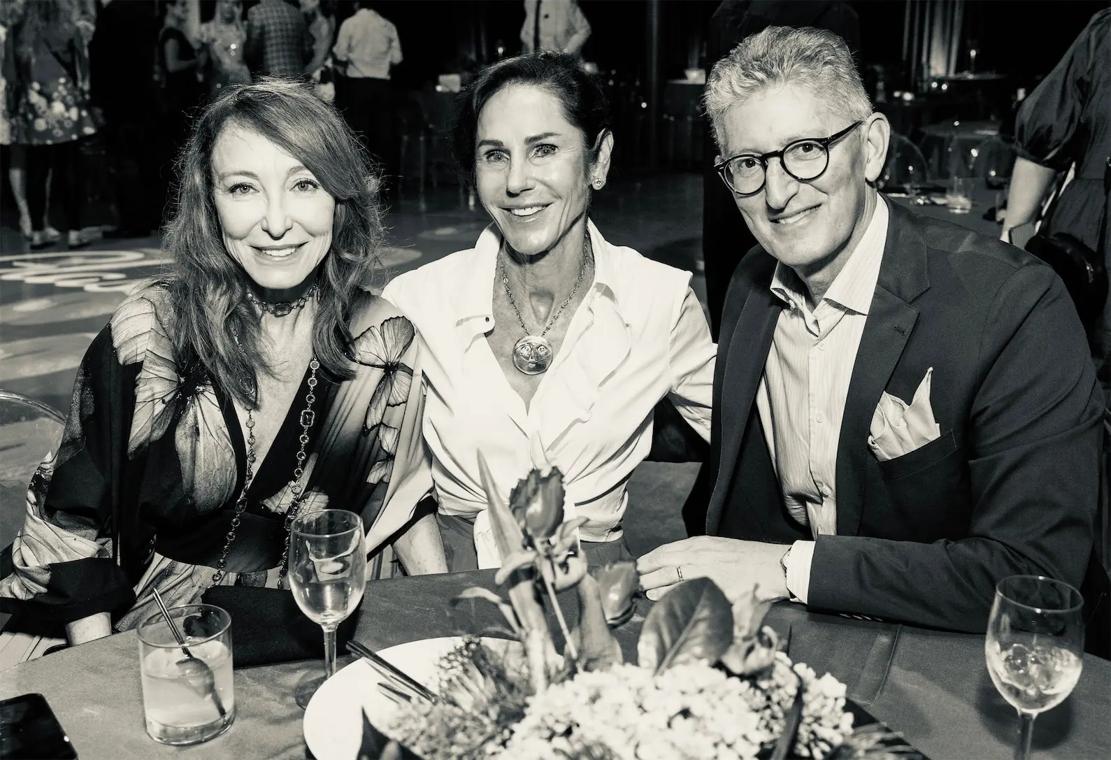 Martha Finger, Heidi & David Gerger at Glasstire 25th Anniversary Party & Auction  (Photo by Jenny Antill Clifton)