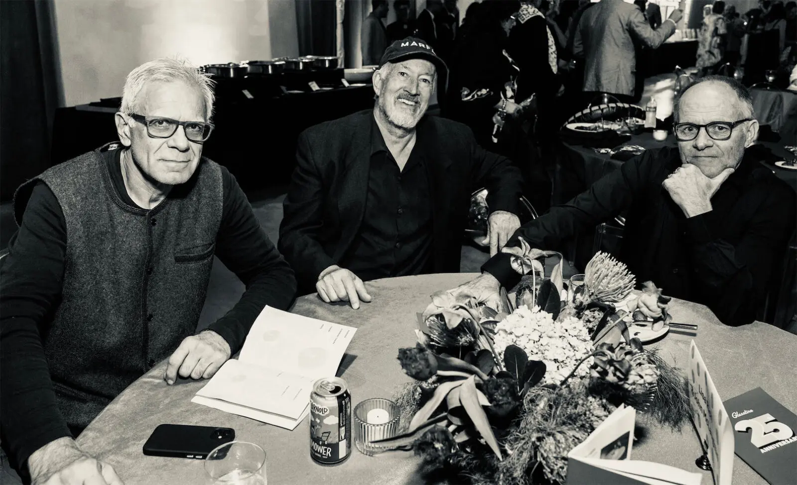 Tudor Mitroi, Bob Ackerley, Aaron Parazette at Glasstire 25th Anniversary Party & Auction (Photo by Jenny Antill Clifton)