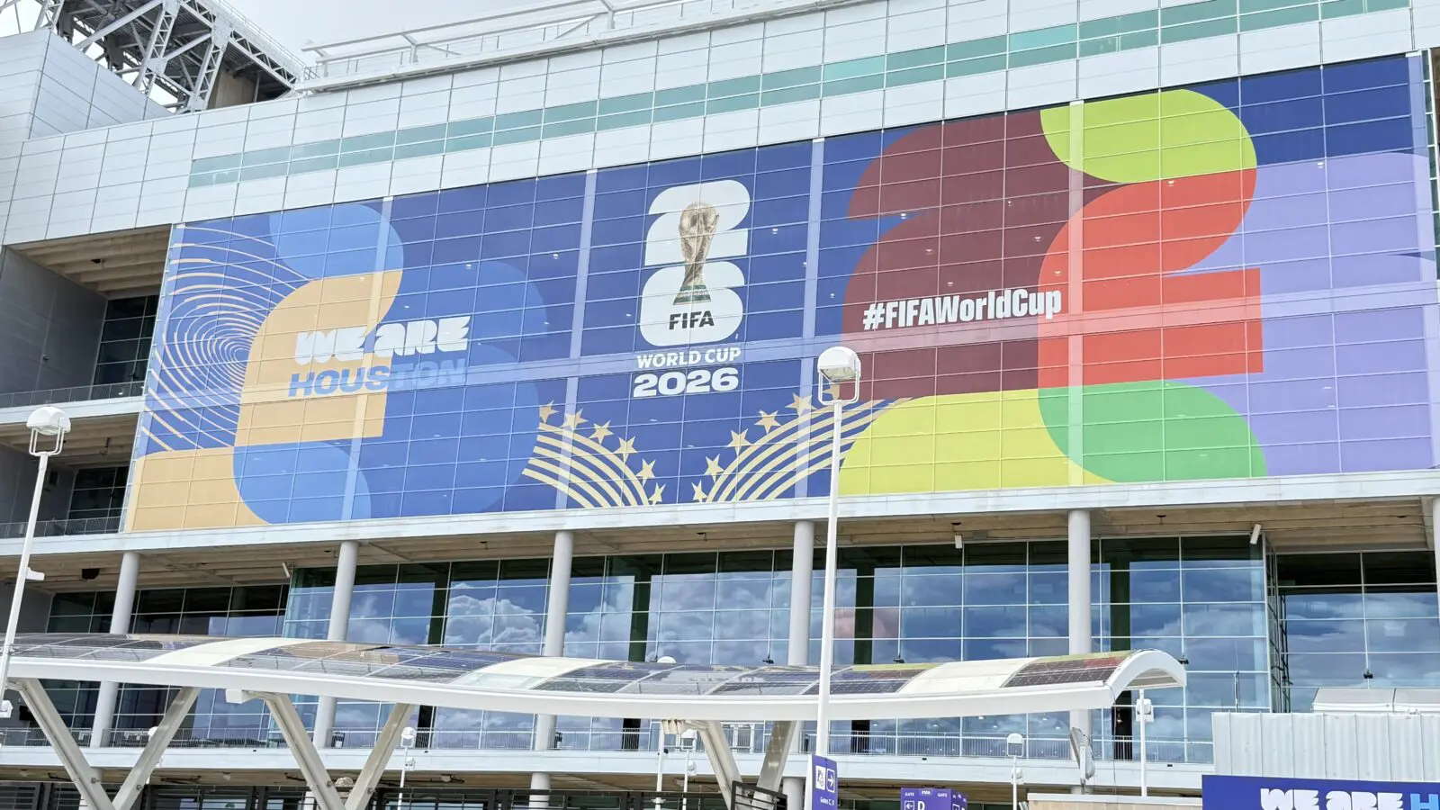 Houston is all dressed up for the World Cup and the stadium that usually hosts NFL games is the center of everything. (Photo by Chris Baldwin)