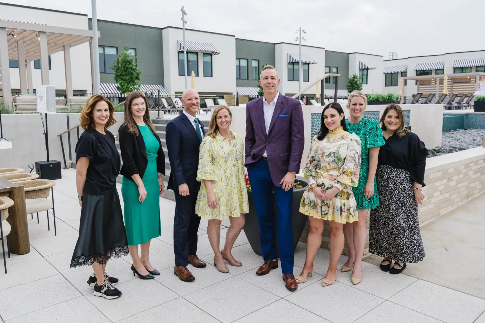 MaRS Culture founder Kelie Mayfield with Howard Hughes' Kim Lan, Travis Guinn, Carrie Martin, Jim Carman, Brooke Jones, Jordan Watson and Amanda Switalski at 1 Riva Row. (Photo by Johnny Than)