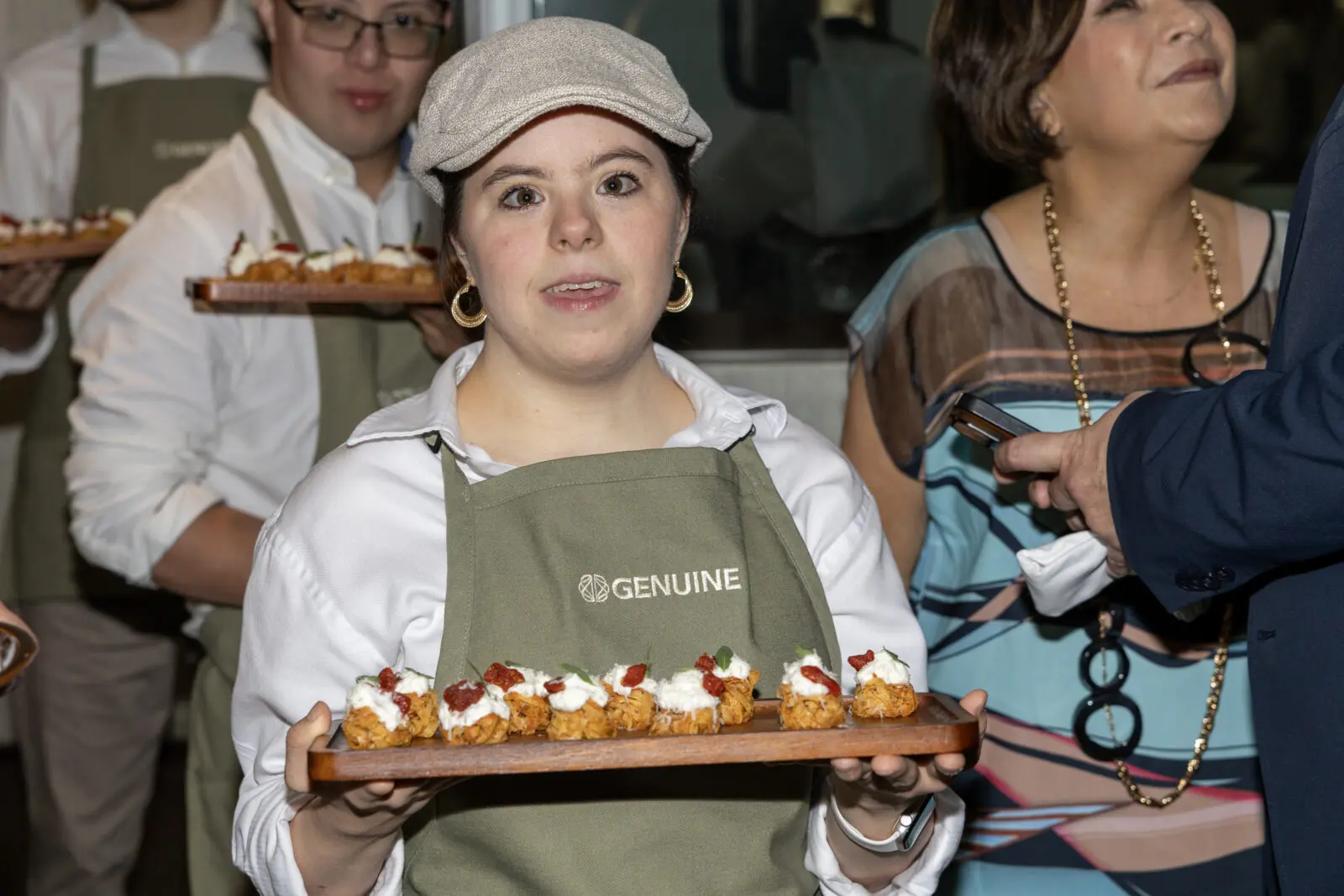 Genuine Catering's Mariana Calderon at the Genuine Cup Hope & Opportunity dinner (Photo by Jenny Antill)