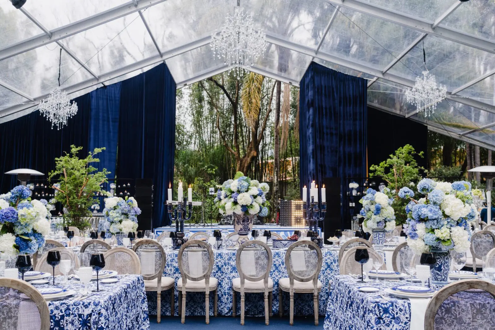 For the wedding of Henry Richardson and Monsour Tagdisi at their Feronia estate a party tent was erected for dinner for 275. (Photo courtesy of Feronia)