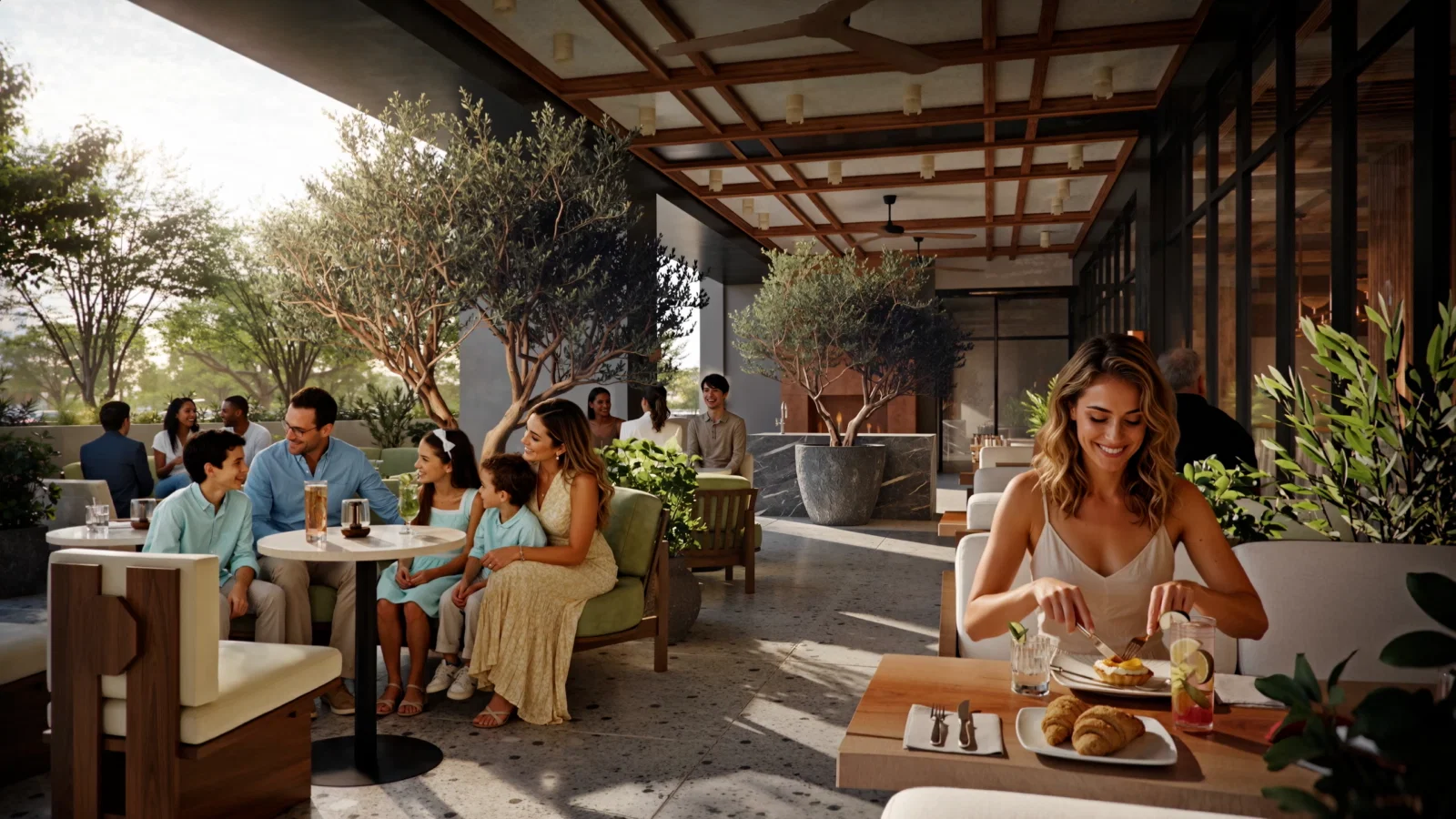 Americana by Loews Hotels will feature indoor-outdoor gathering spaces, which will include restaurants, event venues, and expansive public areas. (Courtesy)