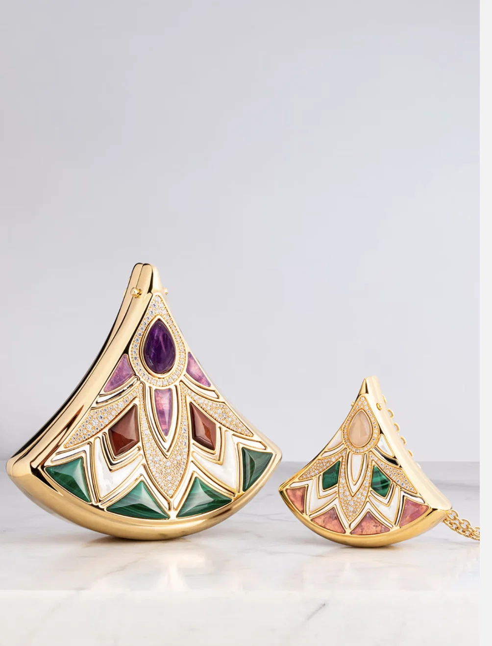 Diva's Dream from the Bulgari Icons Minaudière Collection is inspired by Roman mosaics