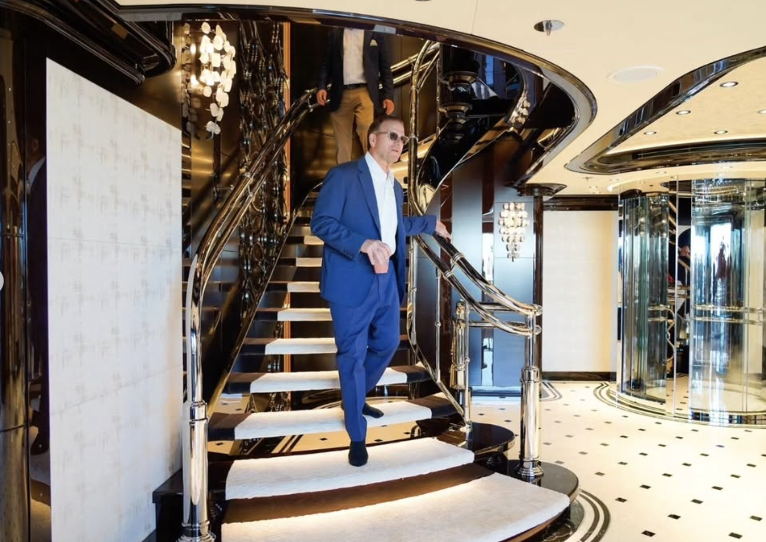 Ambassador Tilman Fertitta aboard Boardwalk