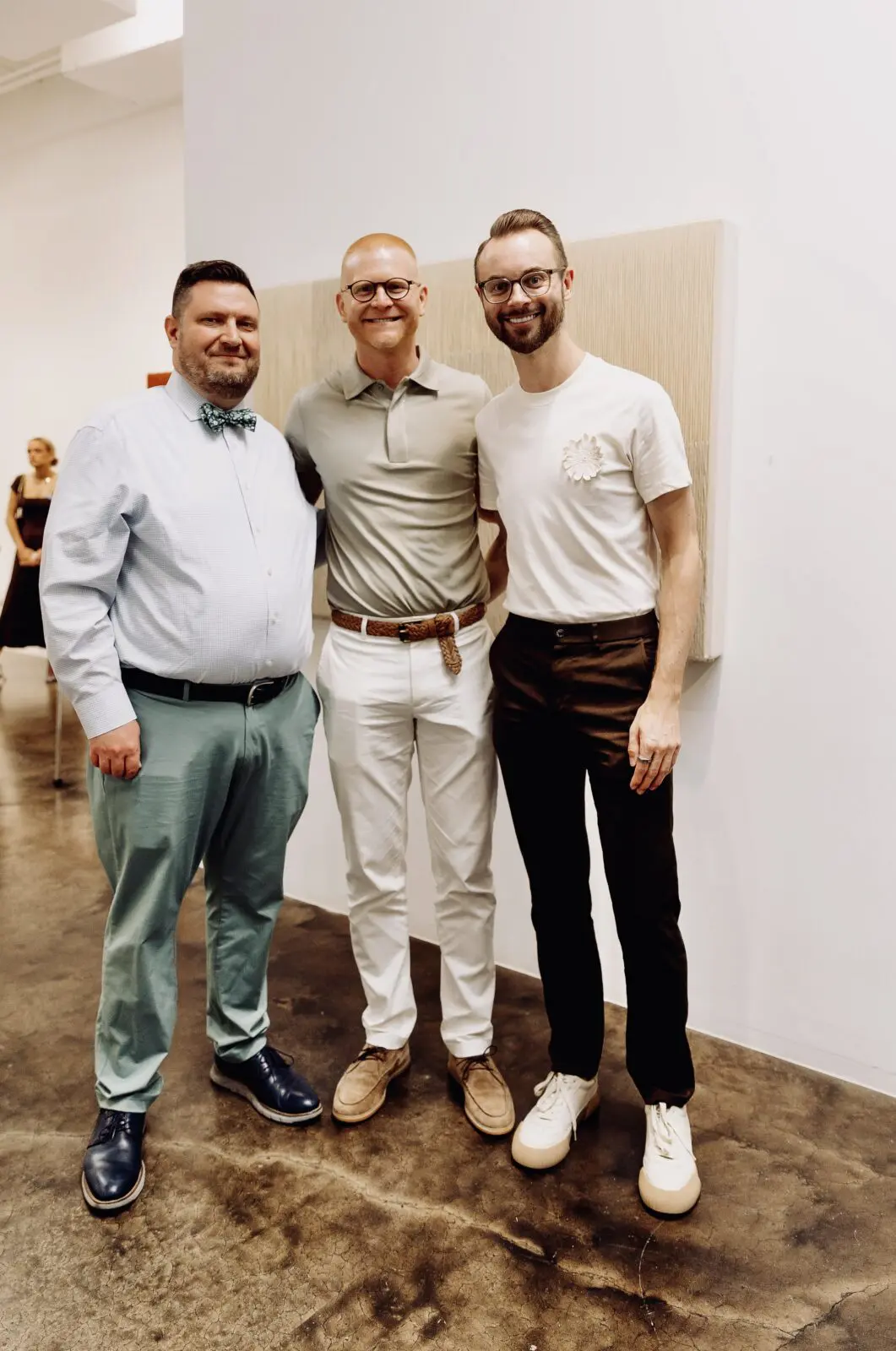 Thomas McMillian, Bryan Yates, Grayson Knight at the Winn Morton book signing at Conduit Gallery (Photo by Vanessa Chavez)