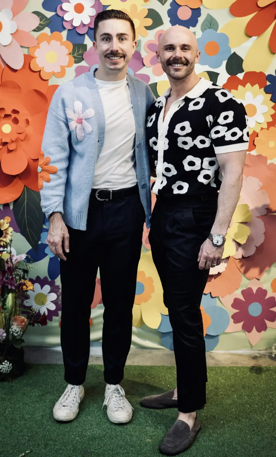 Co-chair Tyler Hough & Jake Riley at Art League Houston 2026 Montrose Art Party (Photo Laura Burlton)