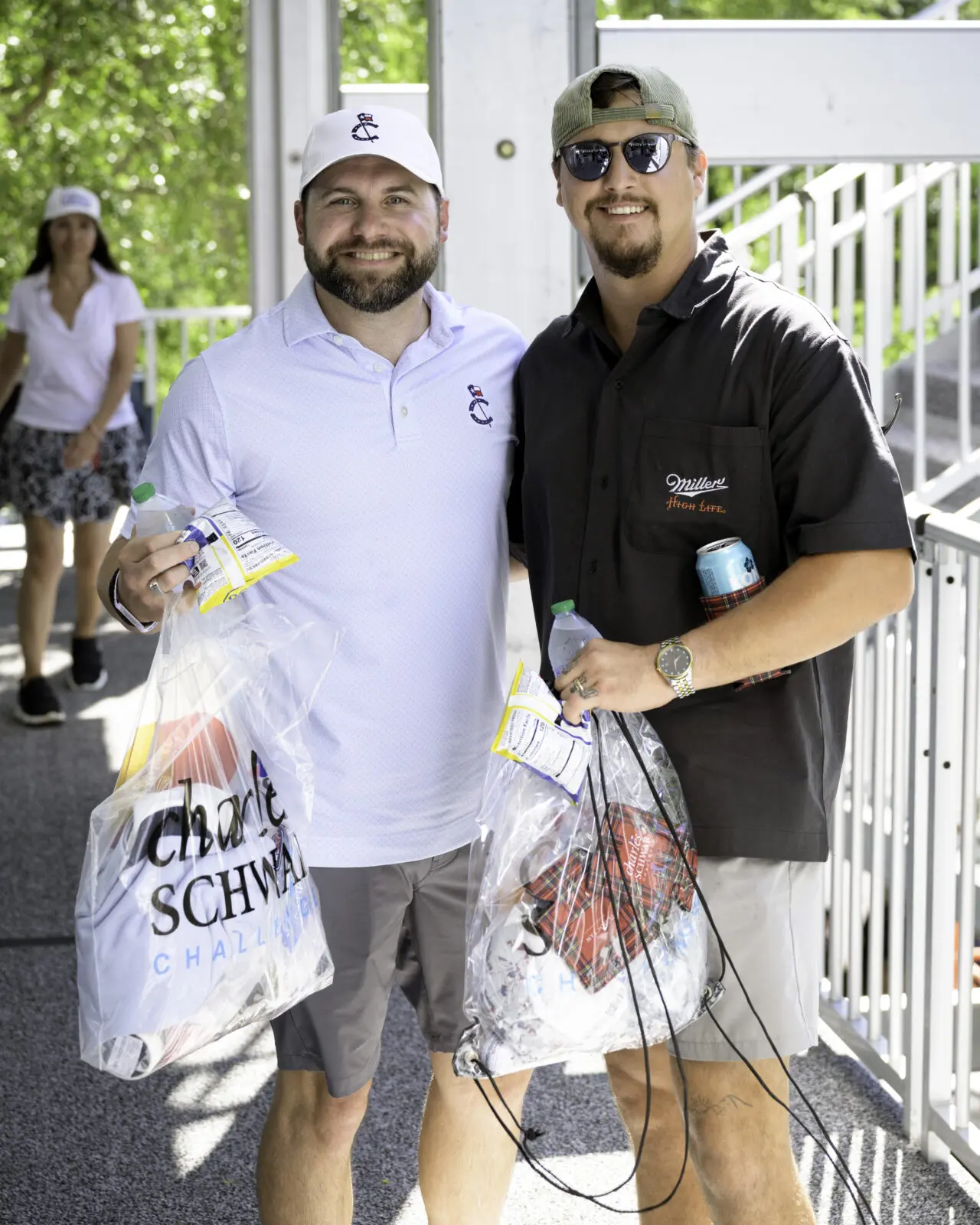 Guests pose for a photo inside the Choctaw Club during the Charles Schwab Challenge. (Photo by Walt Burns)