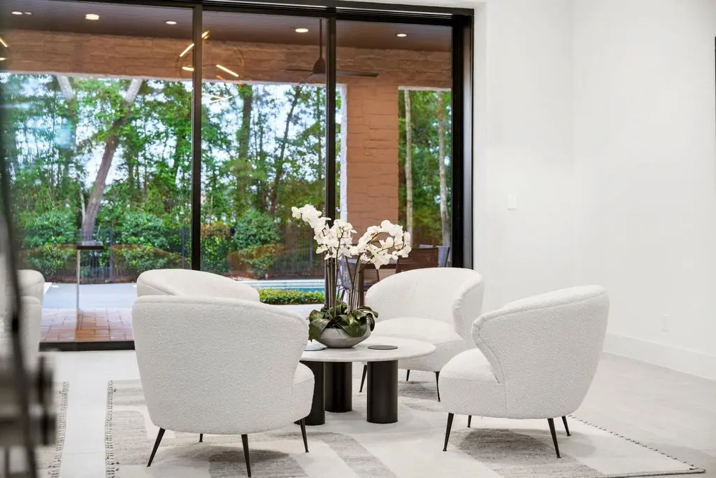 Full views of the outdoors are on display from the formal living space at 78 S. Badger Lodge.