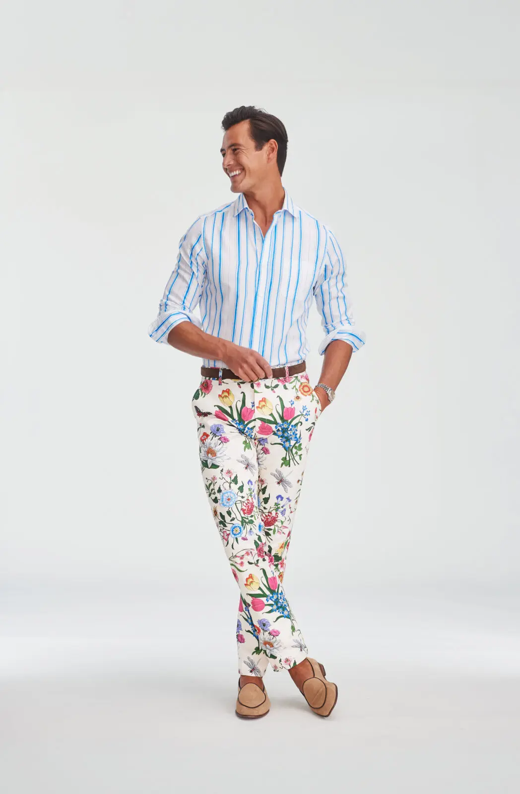 The Gramercy Cotton Shirt and Madison Fancy Pants (Photo courtesy of J.McLaughlin)