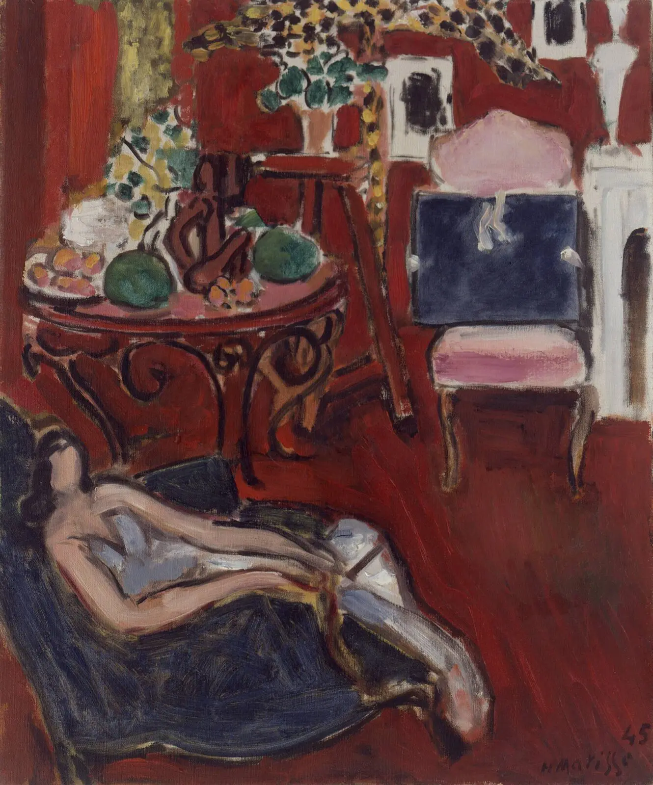 Henri Matisse, "The Blue Portfolio," 1945, at Museum of Fine Arts, Houston (Collection Museum Berggruen, Neue Nationalgalerie, Berlin. © 2026 Succession Matisse / ARS, New York)