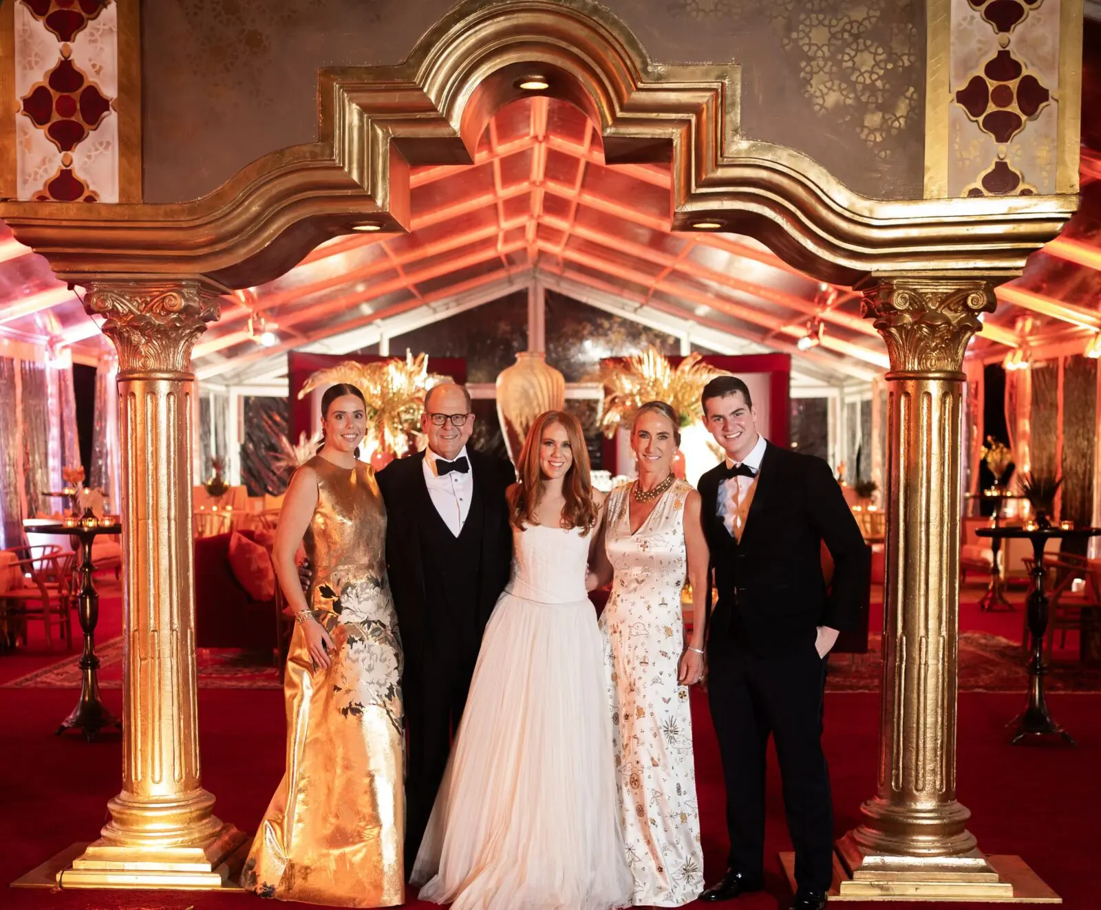Gillian, Christopher, Courtney, Louisa, Fayez Sarofim at a lavish holiday soirée in 2023