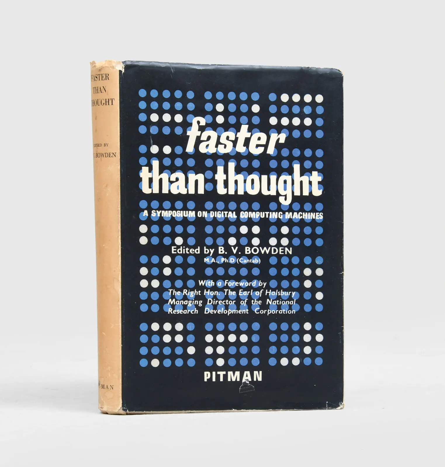 One of the earliest accessible books on electronic computing, Faster Than Thought includes one of Alan Turing's final published essays and is among the highlights of Peter Harrington's exhibition. (Photo by Andrey & Melissa PR)