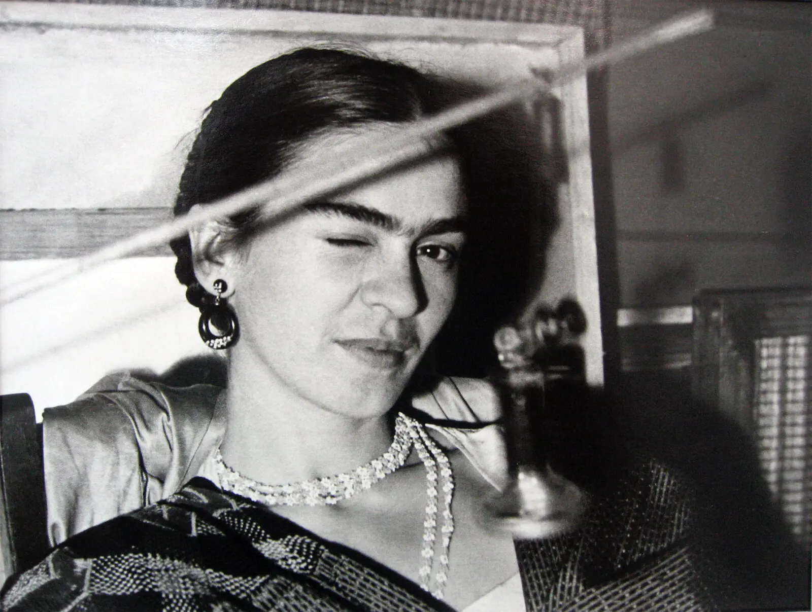 Lucienne Bloch, "Frida Winking," 1933, at PDNB Gallery (Courtesy PDNB Gallery, Denton, TX and the Lucienne Bloch Estate)