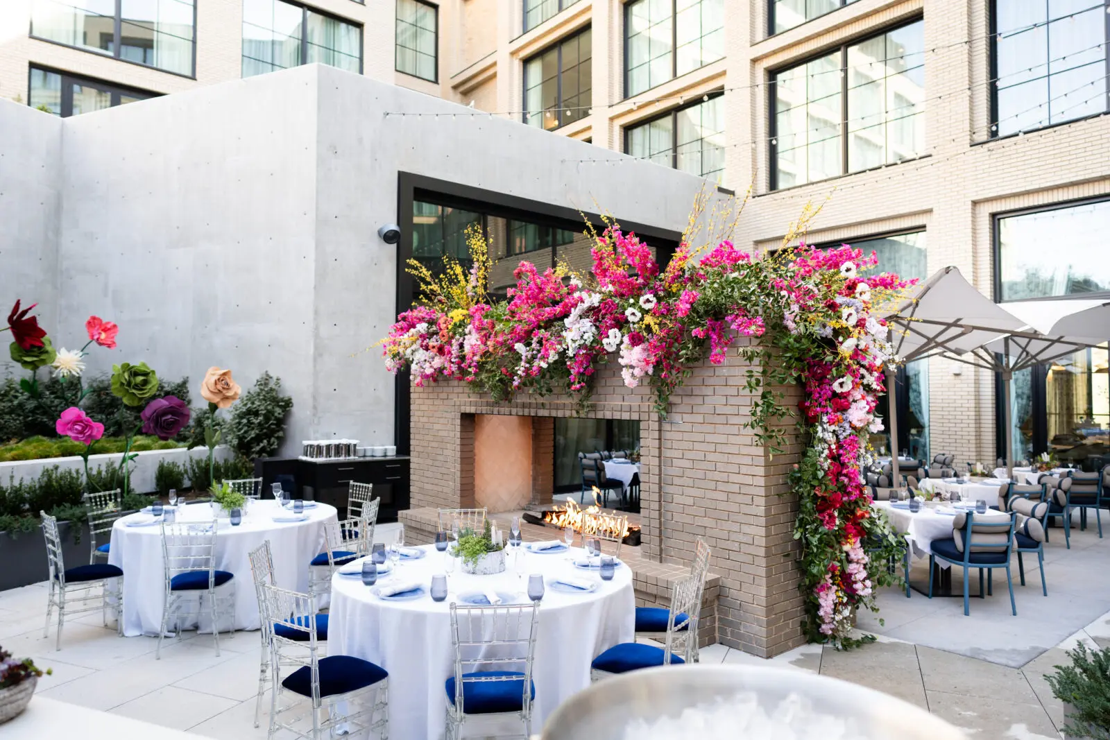 Rosé on the Patio will bring chef-crafted bites, live music, and rounds of rosés to the courtyard patio as the strikingly beautiful Blue Room opens its doors to the outdoors.(Photograph by Tracy Autem & Lightly Photography)