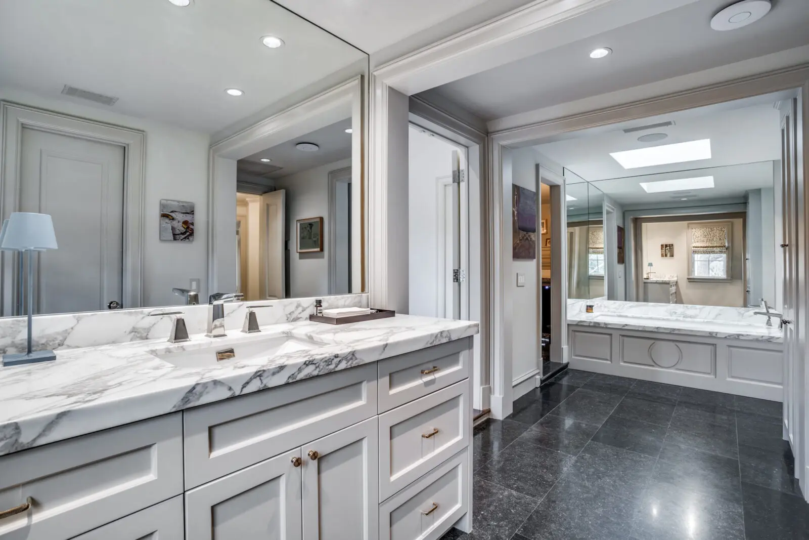 The spacious primary bathroom (Photo by Allie Beth Allman & Associates)
