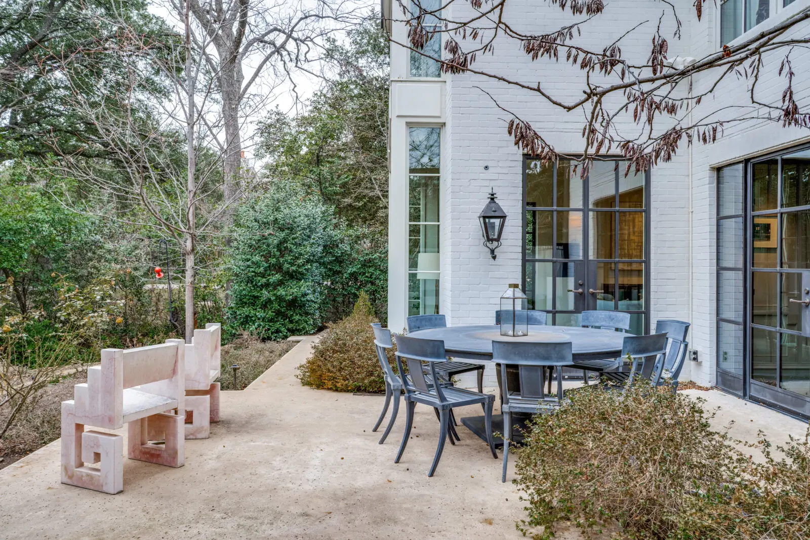 The home overlooks Hackberry Park. (Photo by Allie Beth Allman & Associates)