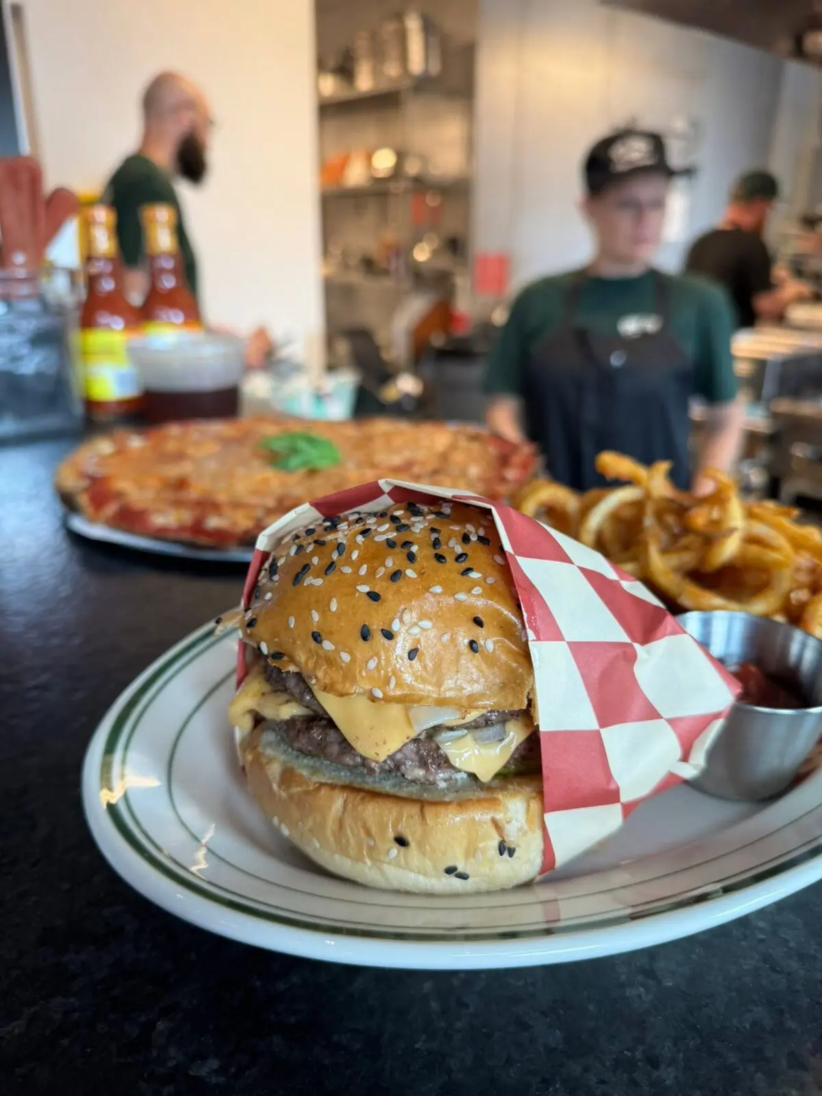 Burgers are another popular order at One Trick Pony.  (Photo by One Trick Pony)