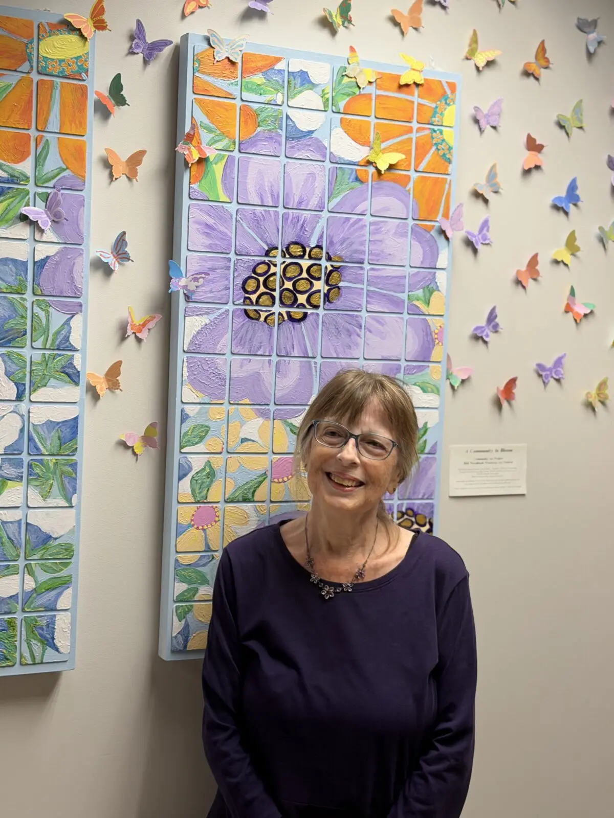 A Blooming Mural Created at The Waterway Arts Festival Finds a Permanent Home at the Canopy Cancer Center