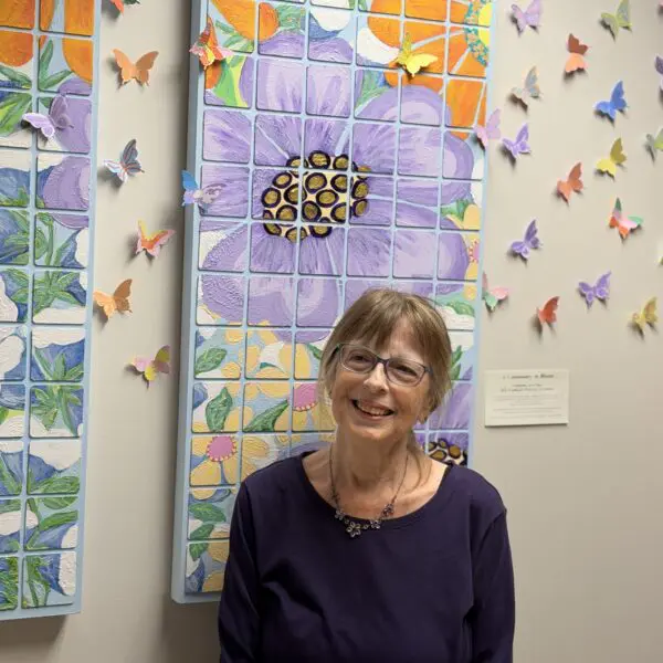 A Blooming Mural Created at The Waterway Arts Festival Finds a Permanent Home at the Canopy Cancer Center