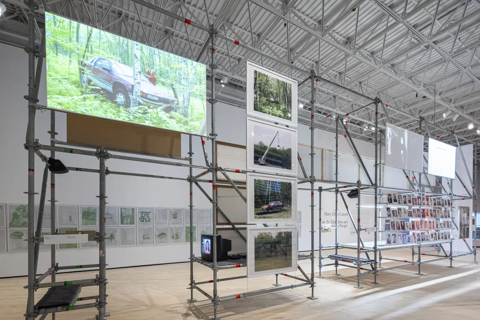 In My Death is Pending...Because., Carroll buries and later exhumes a stolen Buick Regal, allowing time and landscape to be collaborators in the work.<br /> (Photo by Sean Fleming)
