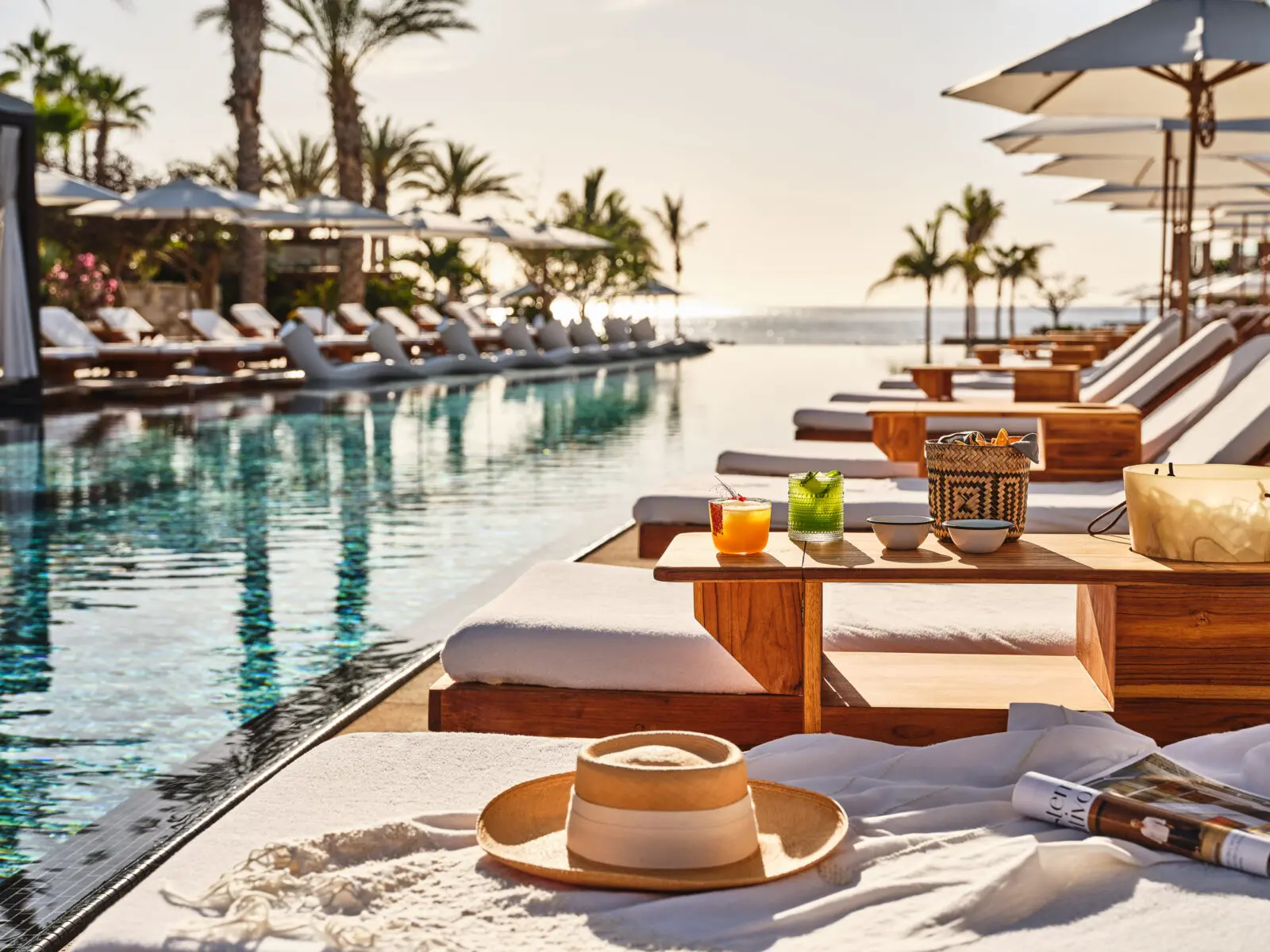 The tiered infinity pool at Chileno Bay provides ample seating for days underneath the Mexican sun. (Photo by Chileno Bay Resort & Residences, Auberge Collection)