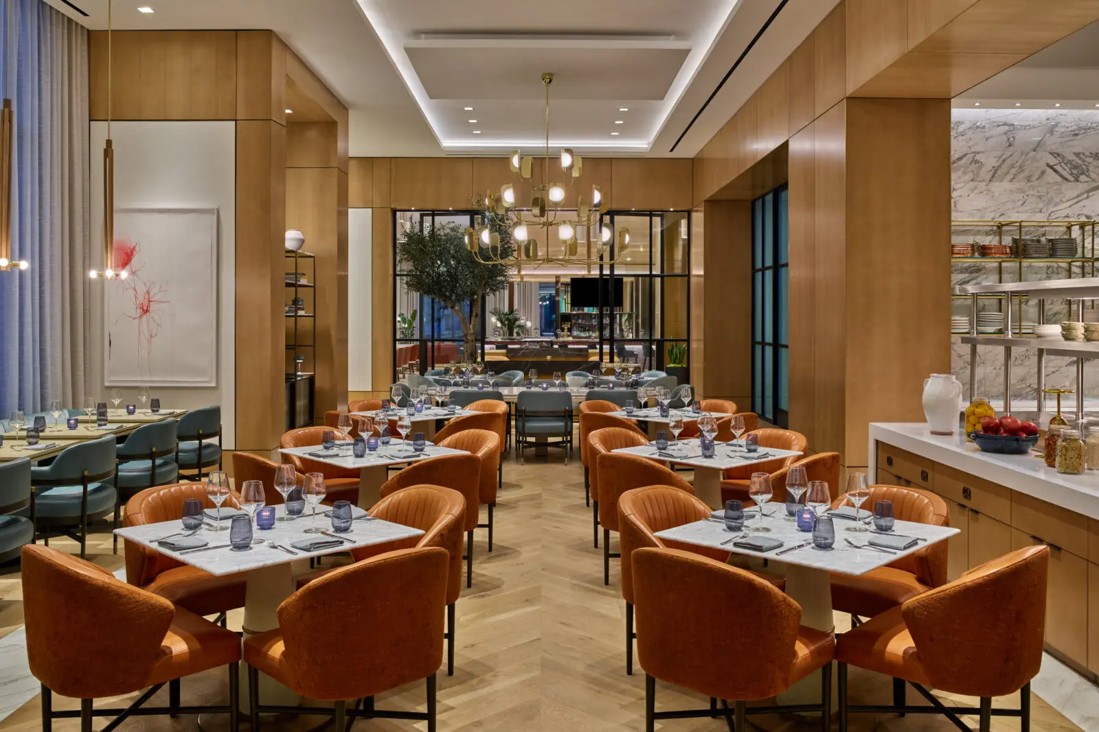 Since opening at The Crescent Hotel Fort Worth in late 2023, Emilia’s has established itself as one of the city’s standout hotel restaurants, offering brunch with signature mimosa carts, locally sourced ingredients, and a creative monthly wine pairing series. (Photograph by Jason Dewey)