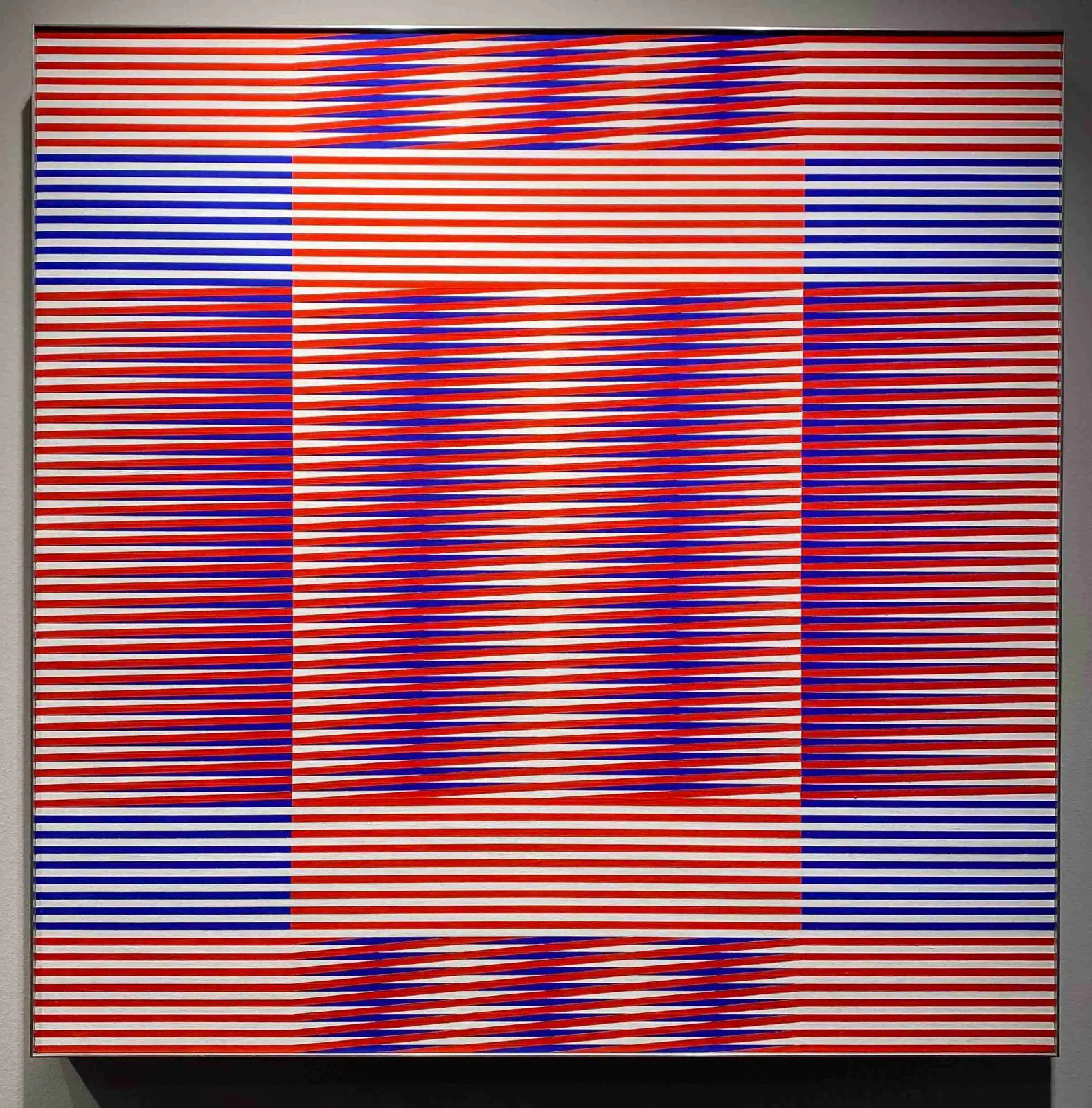 Carlos Cruz-Diez, "Induction Chromatique 40A," 1972, at Sicardi | Ayers | Bacino (Photo by Francisco Ramos. Courtesy Sicardi | Ayers | Bacino)