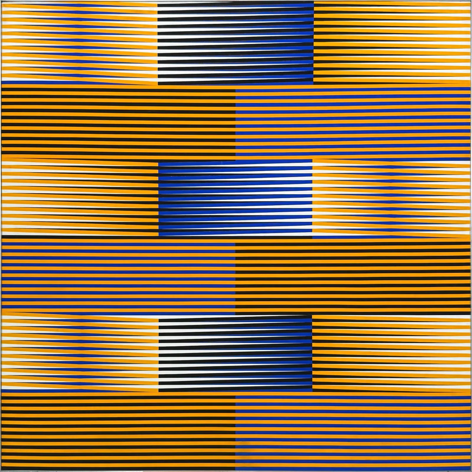 Carlos Cruz-Diez, "Induction Chromatique N55," 1973, at Sicardi | Ayers | Bacino (Photo by Francisco Ramos. Courtesy Sicardi | Ayers | Bacino)