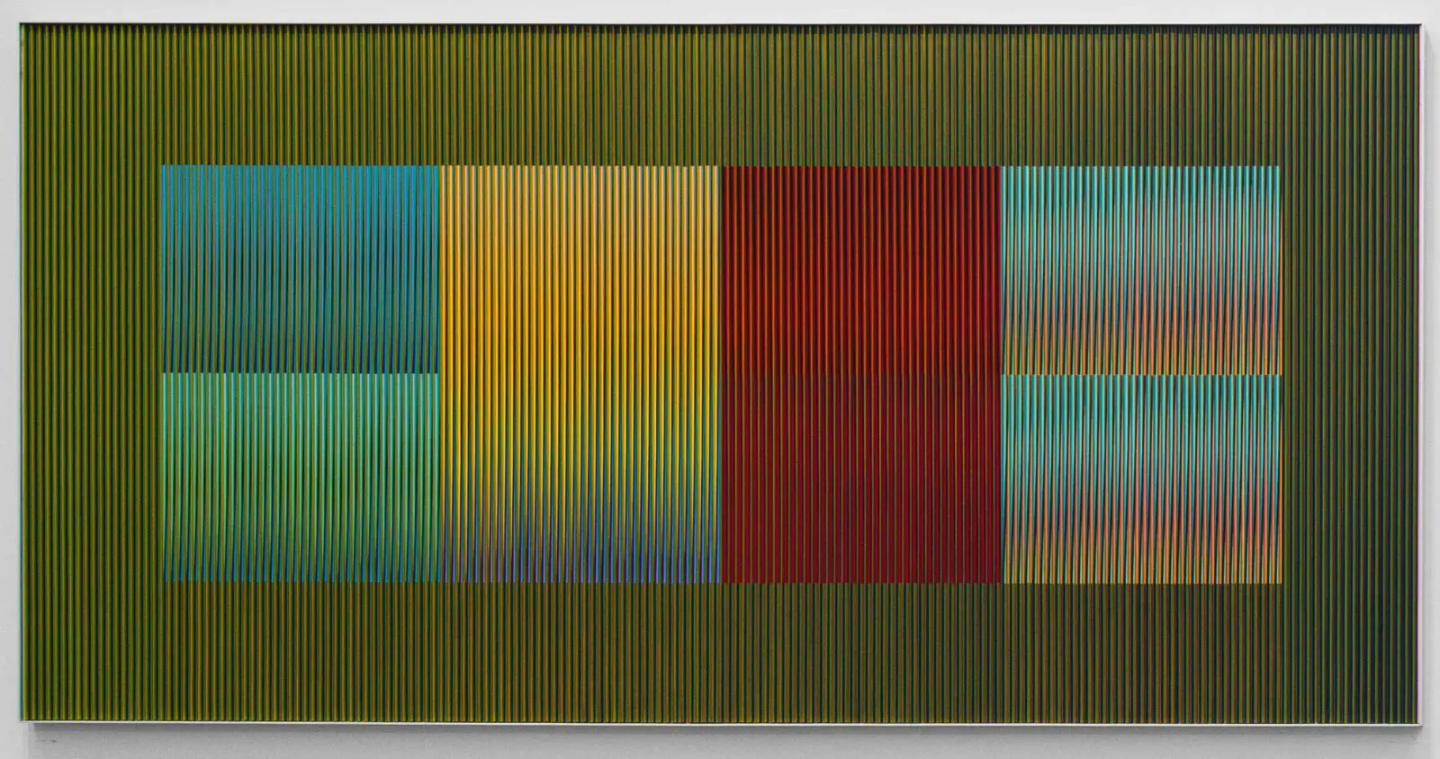 Carlos Cruz-Diez, "Physichromie 2492," 2004, at Sicardi | Ayers | Bacino (Photo by Francisco Ramos. Courtesy Sicardi | Ayers | Bacino)