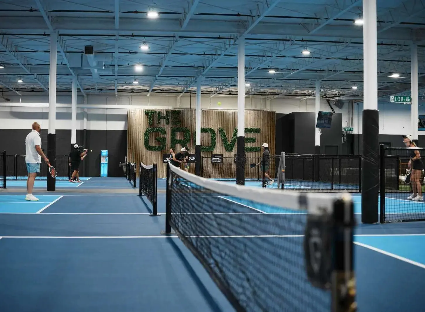 Opened in the Design District a year ago, The Grove is a favorite indoor spot for avid pickleball players. (Courtesy)