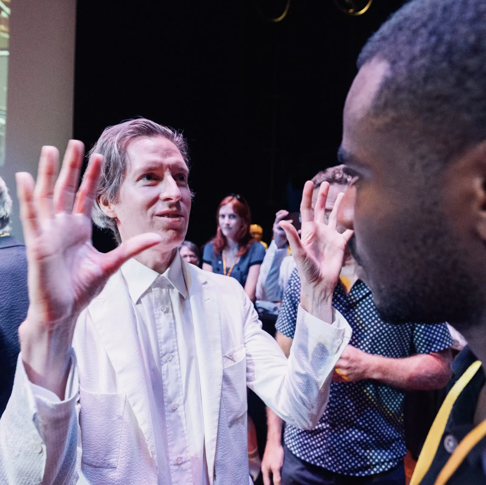 For many Houston cinephiles, meeting Wes Anderson was a chance to thank the filmmaker whose distinctive storytelling has inspired a new generation of artists. (Photo by Alan Nguyen) 