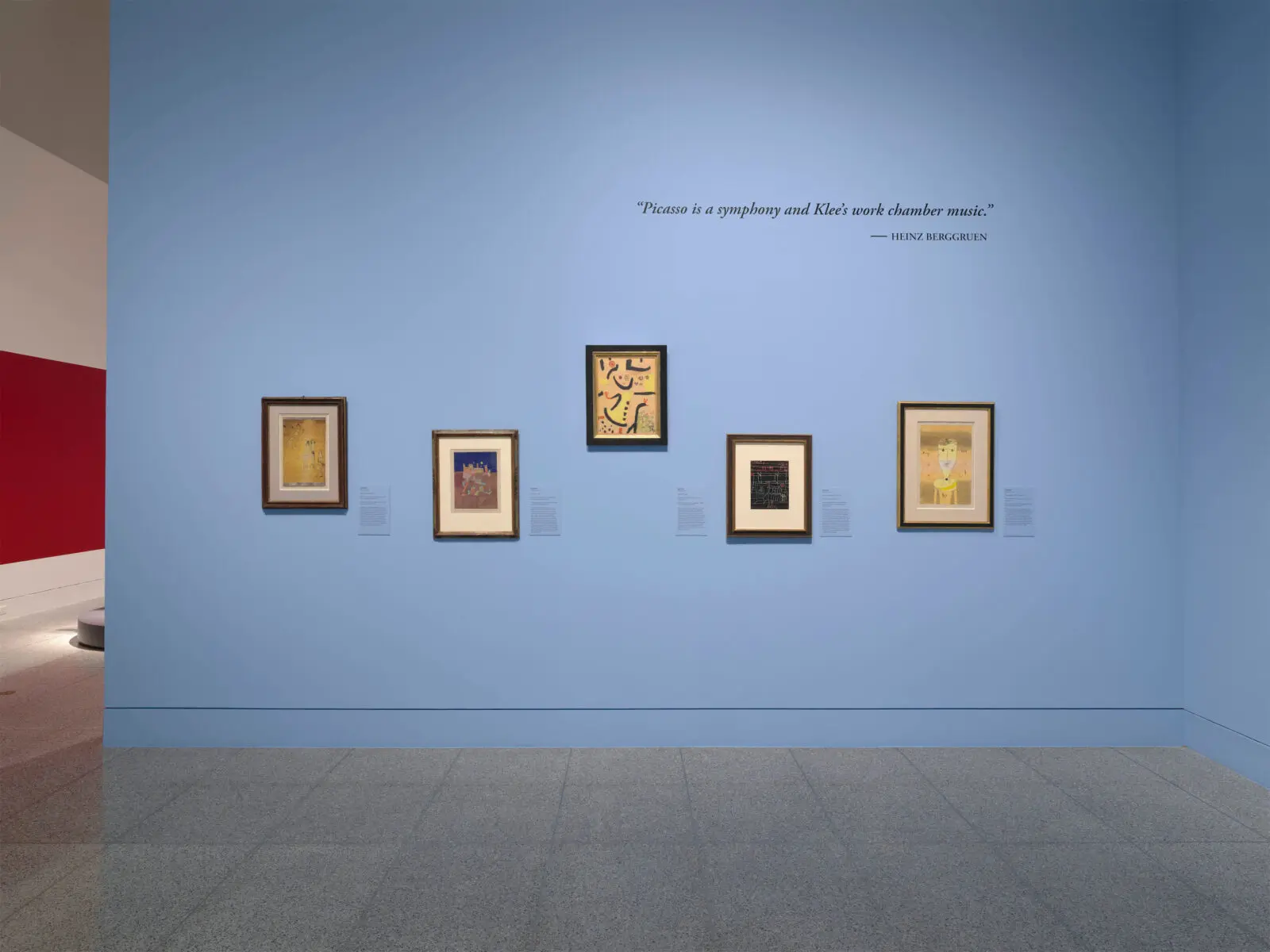 Installation view of “Picasso-Klee-Matisse: Masterpieces from the Museum Berggruen” at Museum of Fine Arts, Houston