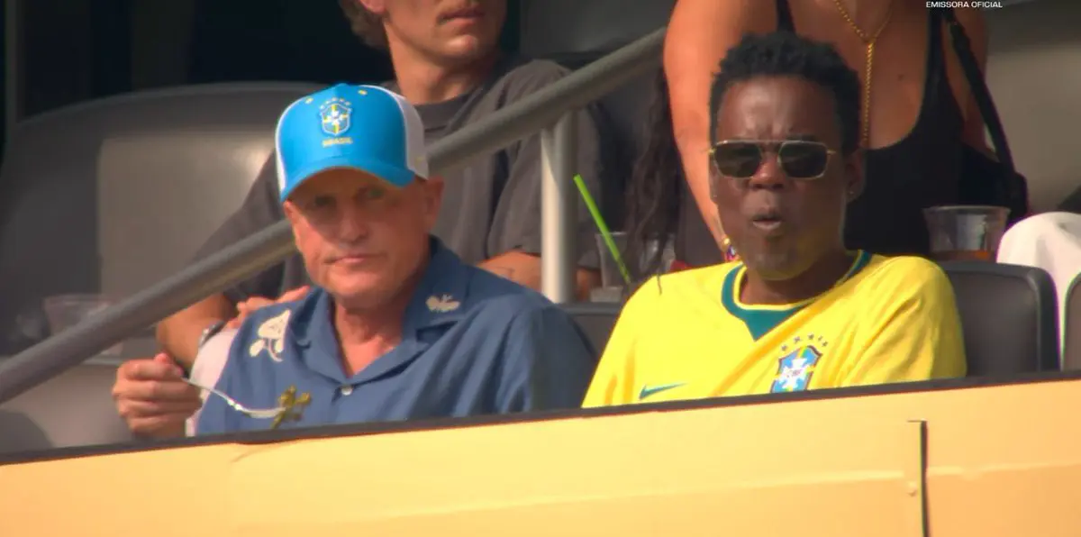 Woody Harrelson and Chris Rock enjoyed the World Cup VIP life.