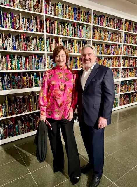 Leigh & Reggie Smith attending an artist reception at Serpentine Gallery in London, 2024.