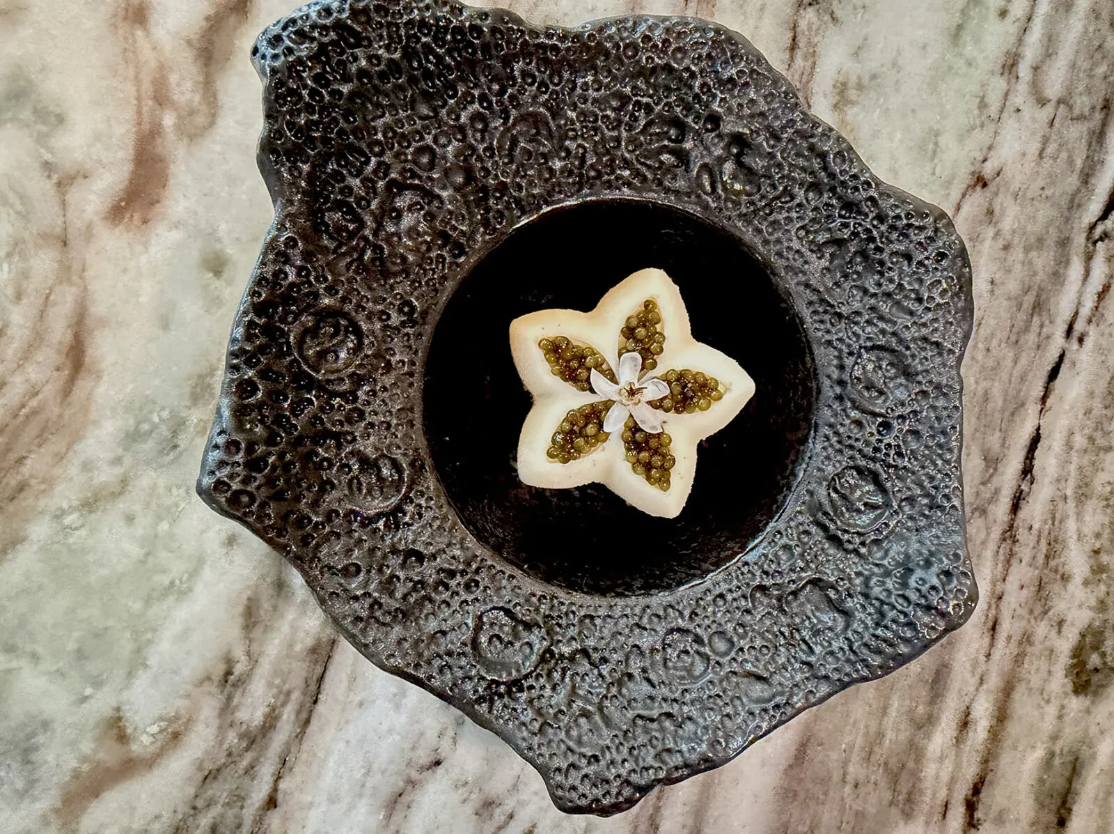 Ice Cream and Caviar are a dessert choice at Amrina for the Houston Restaurant Week menu. (Photo courtesy of Amrina)