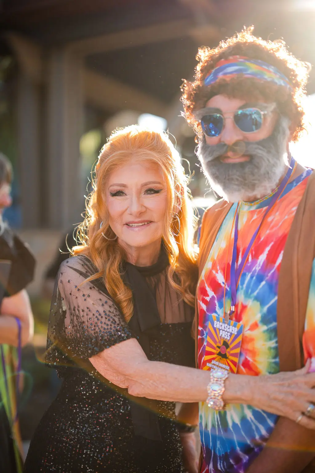 Jane Howze, John Lamar at the rock concert-themed birthday party. (Photo by Sparkle Photography)