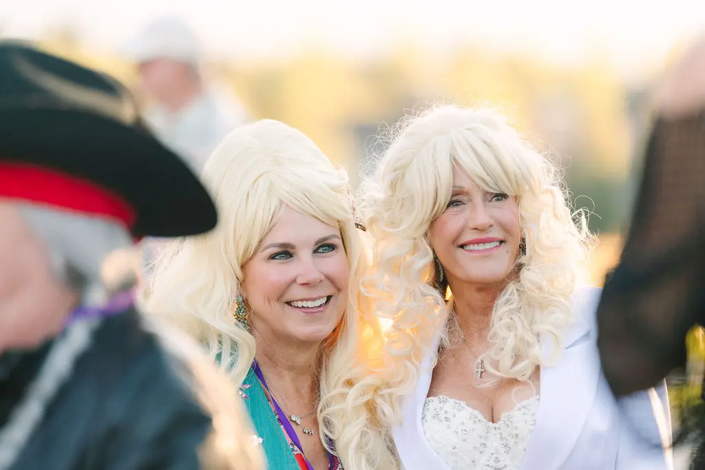 JaneAnn Mann, Jill Imhoff at the rock concert-themed birthday party. (Photo by Sparkle Photography)