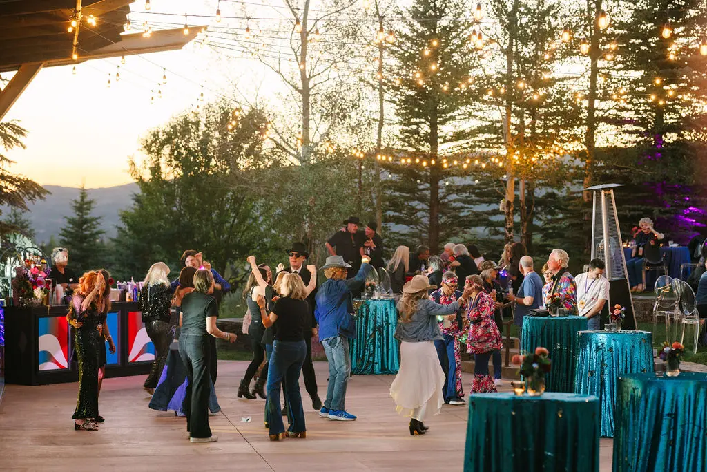 Scene of the rocking 75th birthday bash at The Shed at Promontory in Park City, Utah (Photo by Sparkle Photography)