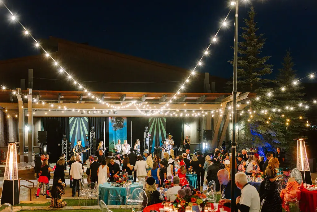 Scene of Houstonian Jane Howze's rocking 75th birthday bash at The Shed at Promontory in Park City, Utah (Photo by Sparkle Photography)