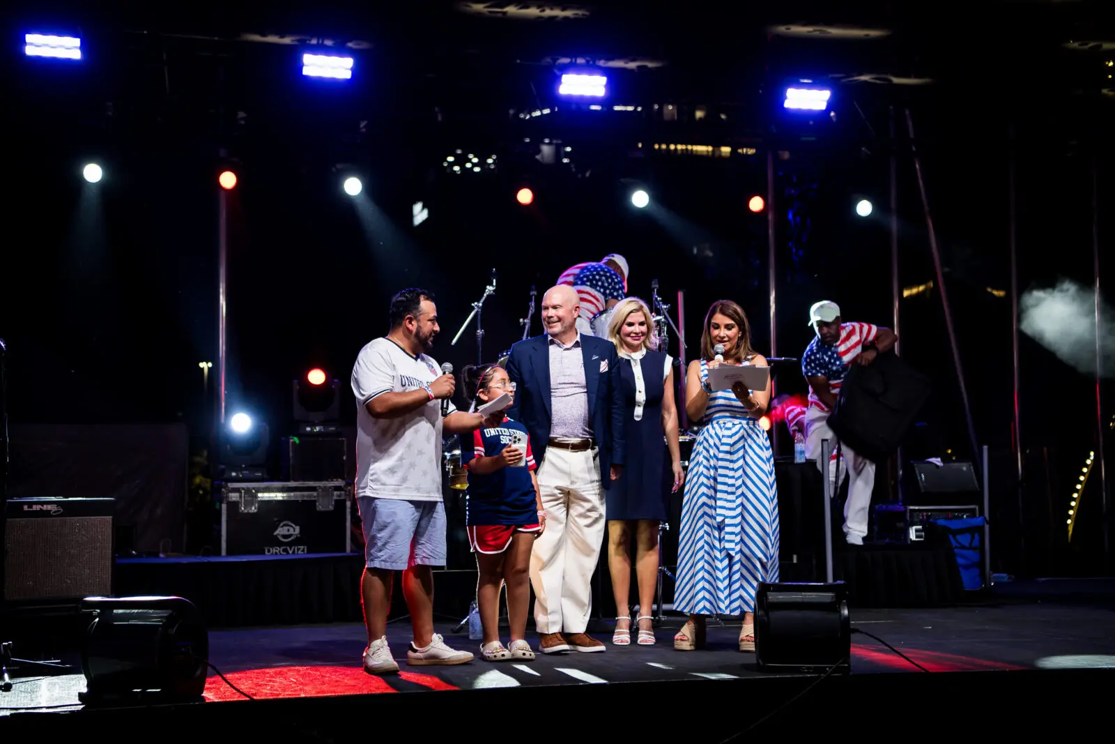 Jesse Moreno, Ava Moreno, James & Kristin Hallam, Nelly Carreño (Photo by Kelly Alexander Photography)
