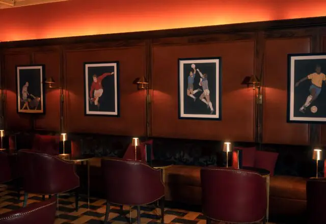 Dallas institution Rosewood Mansion on Turtle Creek recently unveiled two limited-time experiences that celebrate both the World Cup and Dallas through bespoke illustrations by artist Tanu Vasu. (Courtesy of Rosewood Mansion on Turtle Creek)
