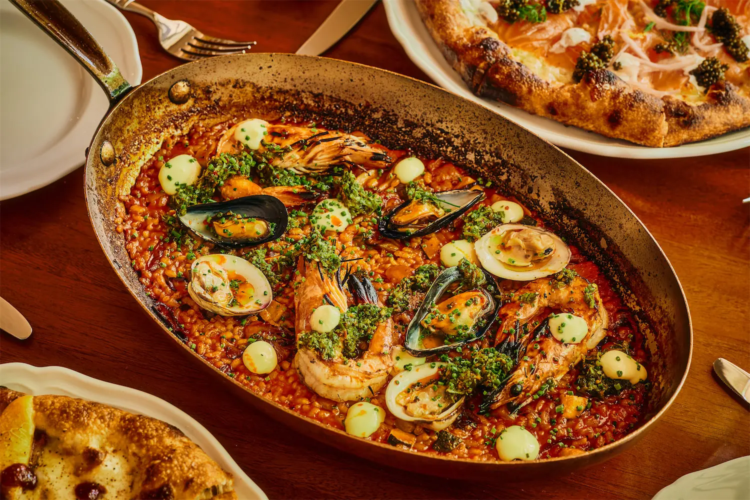 Paella di Mare is a highlight on the Scilla menu. (Photo by Chase Hall)
