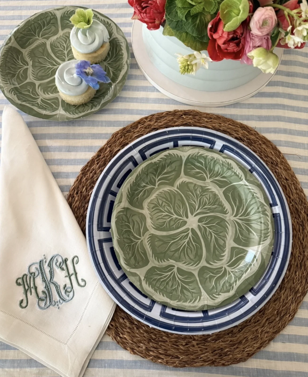 Garden Cabbage is one of many patterns available in Pavilion paper plates 