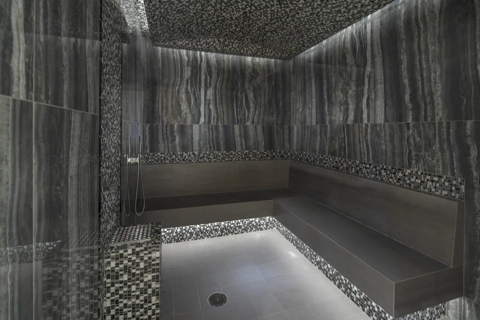 The steam room at The Post Oak Hotel. If you’ve been starved for sleep, book a stay at The Post Oak Hotel and request the “sleep reset upgrade.” Designed entirely around the goal of restorative sleep, your very own sleep concierge will curate every detail of your experience from relaxing spa treatments and healthful dining menus to preparing your room for a restful night’s slumber.