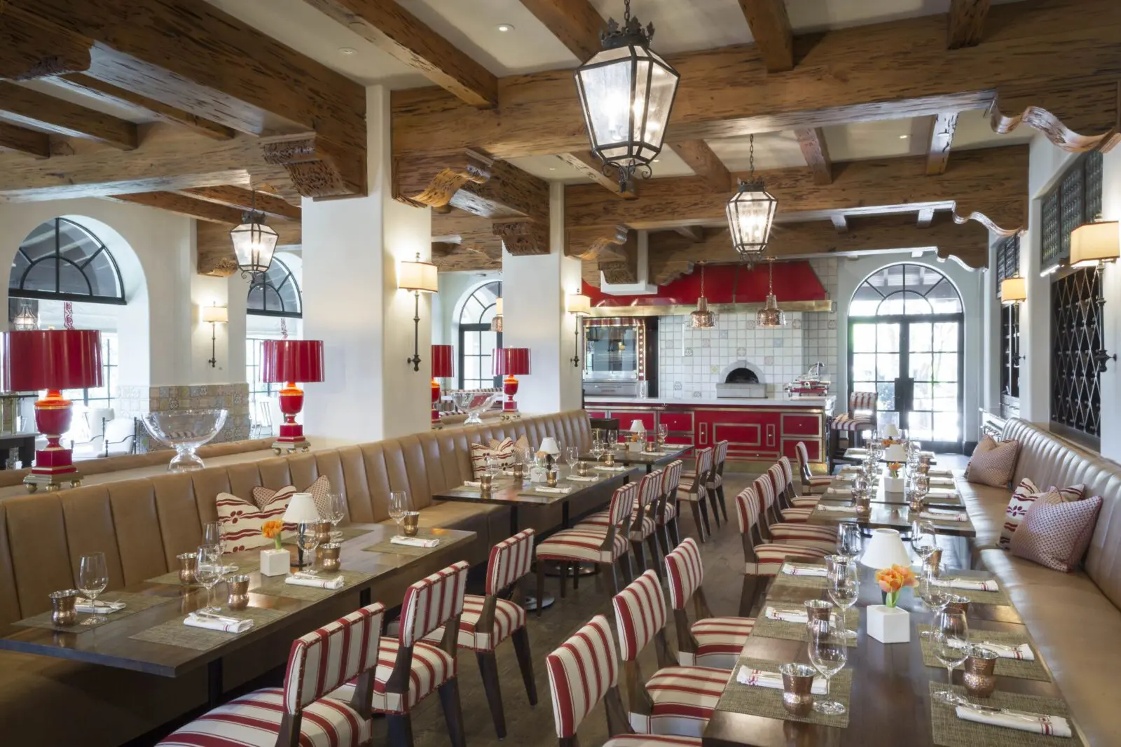 Like so many things at Sea Island, the dishes at Tavola— including crispy pizzas and generous bowls of pasta— are best served family style. (Photo by Sea Island)