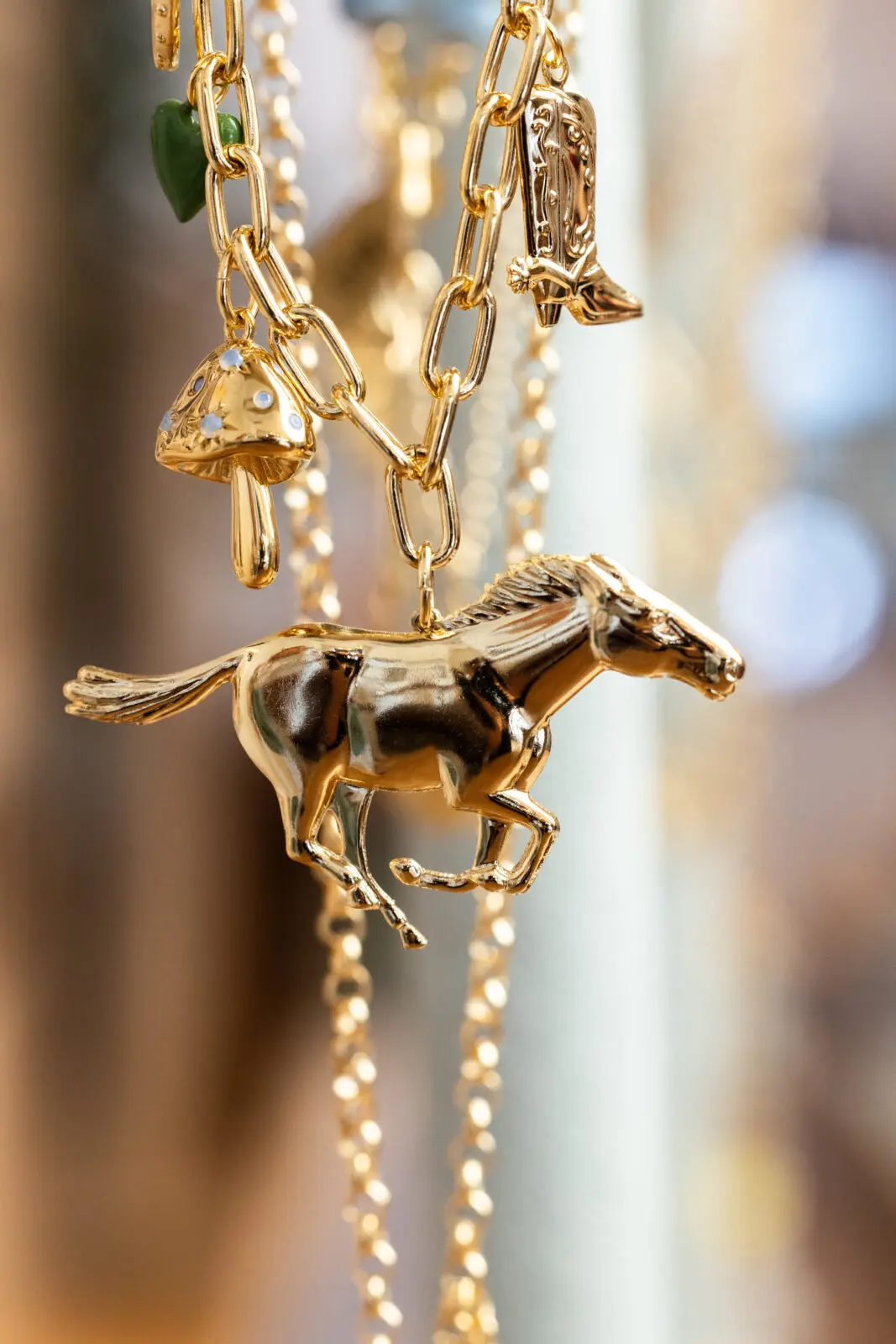 The store showcases many of the Texas-themed charms. (Photo by Kathy Tran)